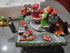 Vintage Christmas Gramophone Music Box Santa Mrs Claus Plays Jingle Bell Rock — photo 5