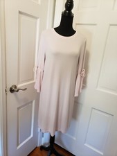 LOFT Outlet Loungewear Pale Pink Knit Dress Size Medium, Comfy, casual