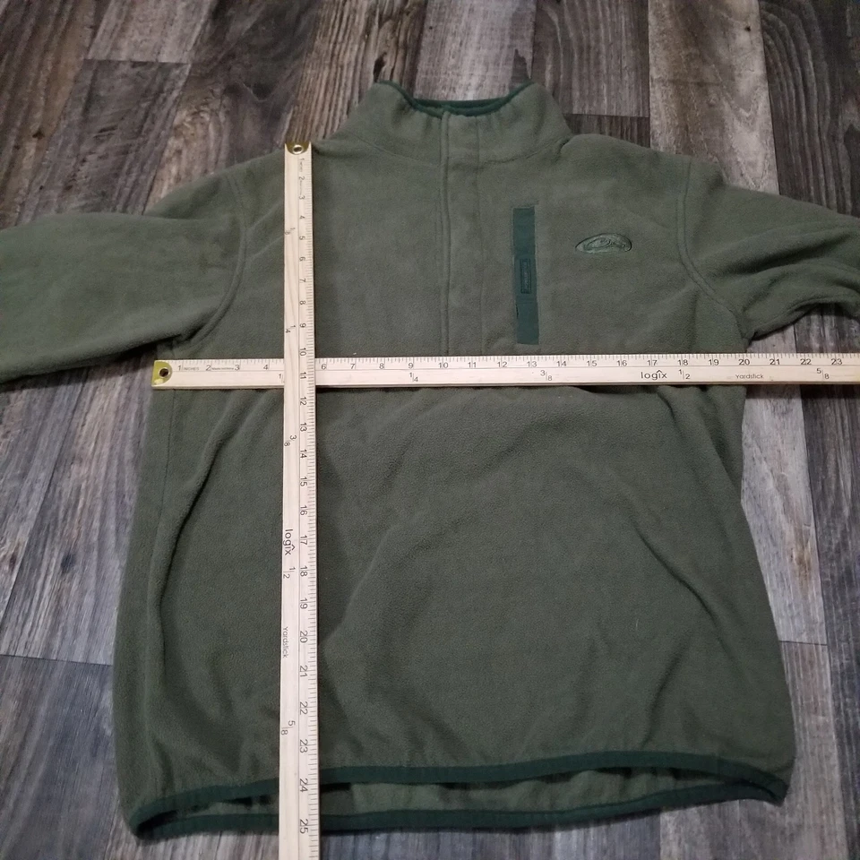 Drake Waterfowl Systems Henley Fleece Snap Button Size Small Green - Image 2 of 4