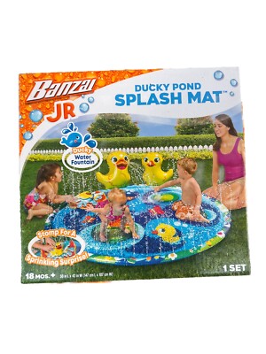 Banzai JR Ducky Pond Splash Mat Inflatable Water Sprinkling 18 Months + Kids