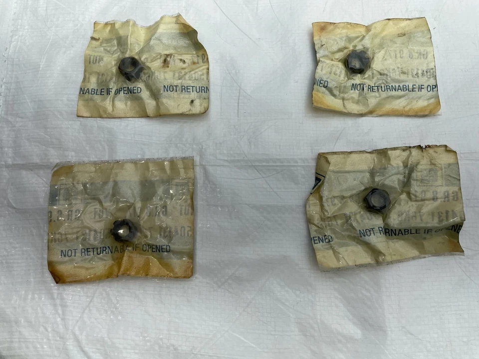 Lote de 4 tuercas de varilla de amarre de dirección GM Chevrolet Cadillac Buick Pontiac Oldsmobile NOS Foto 2 de 4