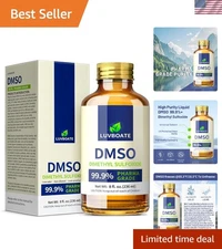 Dimethyl Sulfoxide 99.9% Pharma Grade Liquid Solvent 8 Fl oz Glass Bottle