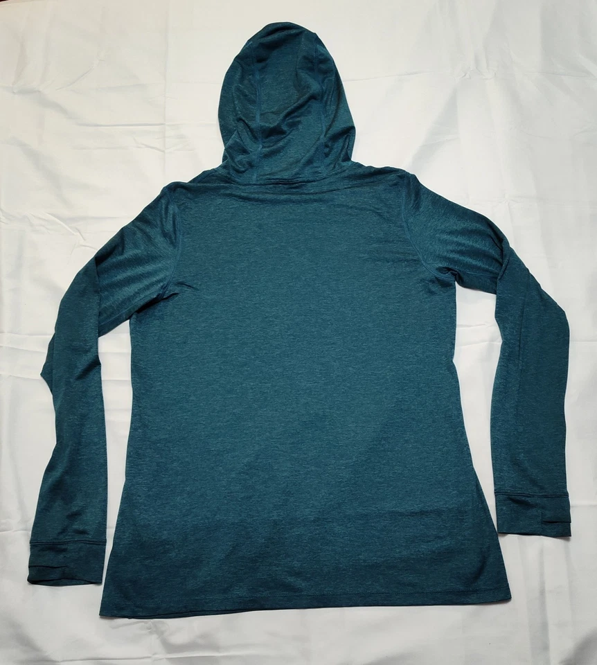 Camisa atlética The North Face verde azulado manga larga con capucha para mujer talla M” Foto 2 de 4