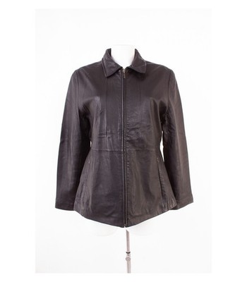 Pelle Studio Damen Lederjacke Biker Gr. L Schwarz Echtleder