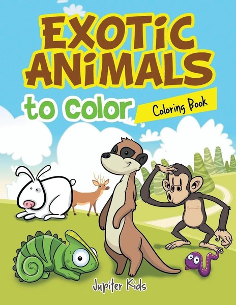 Jupiter Kids | Exotic Animals To Color Coloring Book | Taschenbuch | Englisch-image