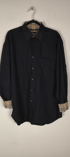Burberry London Herren Designer Hemd Schwarz. Gr.43