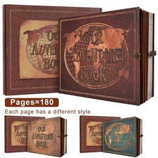 180-Pages Our Adventure Book DIY Scrapbook Travel Diary Memories Photo Album