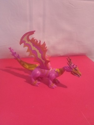SDE Shantou Pink Gold Winged Dragon Toy Action Figure 9'' Mythical 