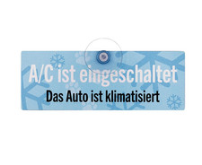 Autoschild Hund im Auto klimatisiert A/C – Saugnapf Hinweis Klimaanlage Fahrzeug