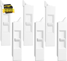 6 PCS Window Latch Replacement, White Window Tilt Latch Vinyl Spring Sliding Win