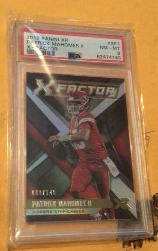 Patrick Mahomes 2019 Panini XR X-factor #’d 81/149 PSA 8