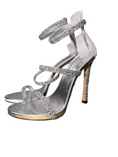 GIUSEPPE ZANOTTI Strappy Crystal Embellished Heels Size 39 BOX INCLUDED