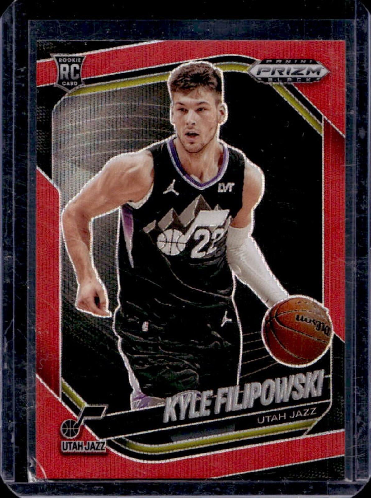 2024-25 Prizm Black Kyle Filipowski RC Ruby Wave Prizm Rookie #125 Jazz