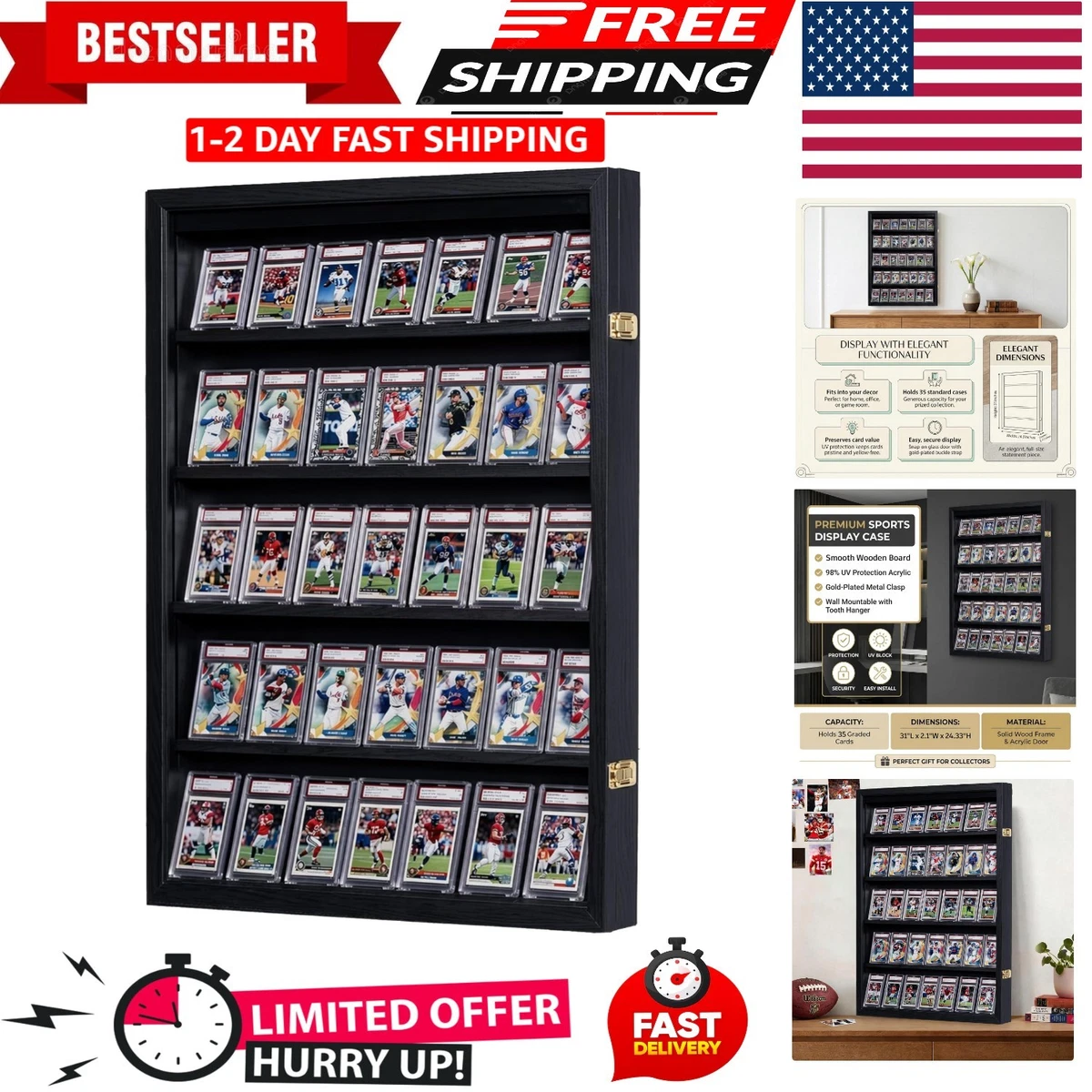 trading card display case products for sale | eBay