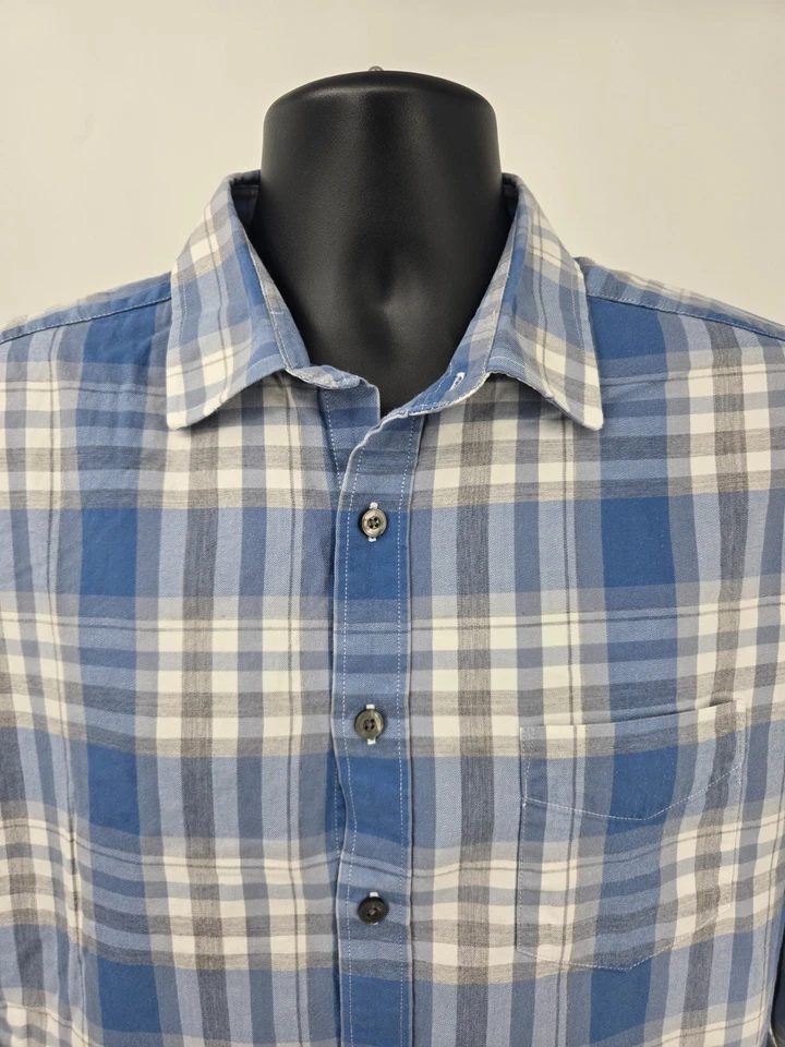 Untuckit Dress Shirt LT Large TALL Blue Plaid Business Long Sleeve Men - Image 3 of 4