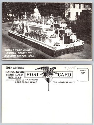 Benton Harbor MI Blossom Parade Float Postcard