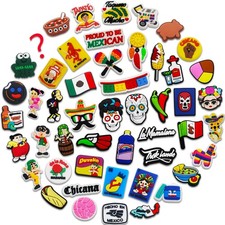 25  50PCS Mexican Shoes Charms fits for Clog Sandals, Mexican Inspired Shoes...