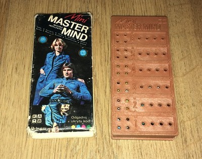 Mini Mastermind Superhirn - Invicta 1972 Reisespiel Logikspiel Steckspiel