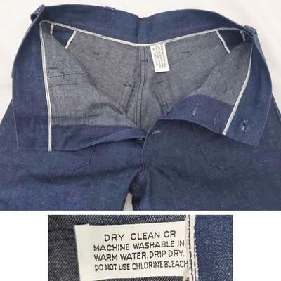 NOS 60's Navy Dungaree's Sailor Pants Jeans. Deadstock. RARE RED