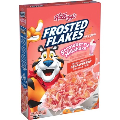 Frosted Flakes Breakfast Cereal, Kids Cereal, Family Breakfast, Strawberry Mi...