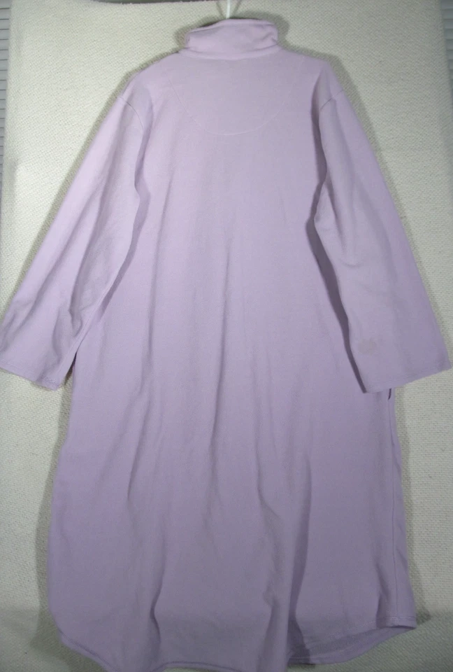 Secret Treasures Womens XL Sleepwear Zip-Up Nightgown Sack Soft Purple Polyester - Image 3 of 4
