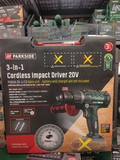 Parkside 3-in-1 Cordless Impact Driver 20V PSBSA 20 Li C3 Bare Unit Only