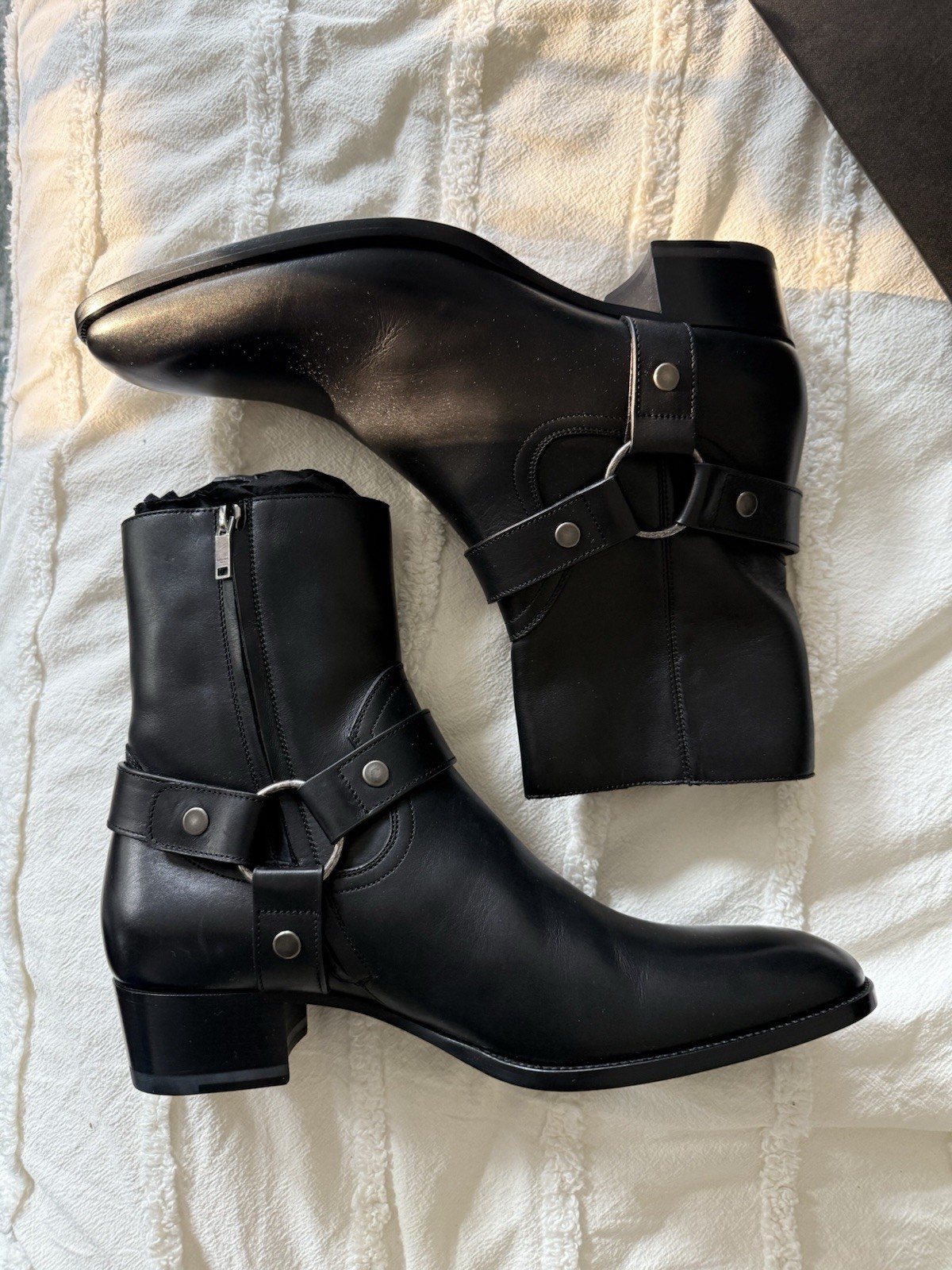 SAINT LAURENT Stivali imbracatura YSL Wyatt taglia 43 5