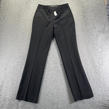 Talbots Pant Womens 4 Black Wool Dress Straight Stretch Business Preppy Office