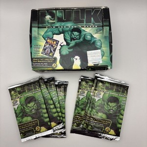 10 Sealed Packs of 2003 Marvel Hulk Film And Comic Trading Cards w/ Box
