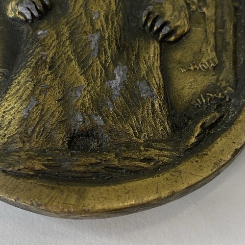 Vintage 1977 Solid Brass Indiana Metal Craft Grizzly Bear Belt Buckle - Picture 4 of 12