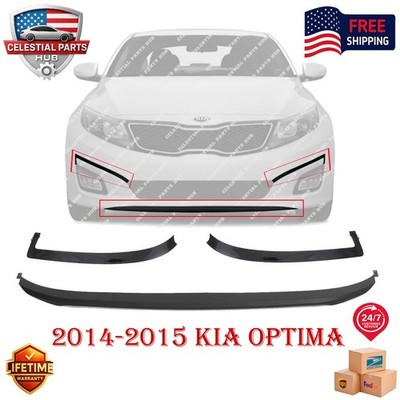 3PC FRONT LOWER VALANCE & BUMPER TRIM SET FOR 2014-2015 KIA OPTIMA NEW