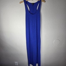 Express Royal Blue Size M Racerback Bodycon Maxi Dress Slit Side Sleeveless 