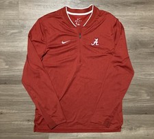 Nike Alabama Crimson Tide 1/4 Zip Pullover Jacket Men s Medium