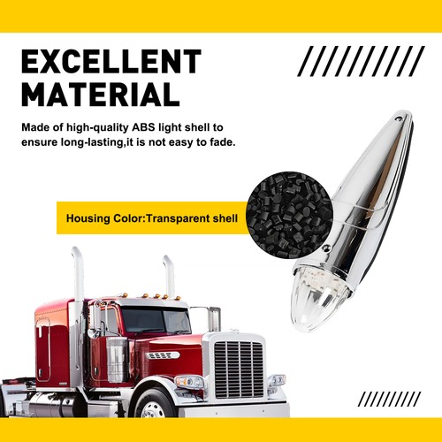 5-50X Amber LED CAB ROOF MARKER RUNNING LIGHT FOR TRAILERS TRACTORS SEMI-TRAILER - Picture 13 of 44