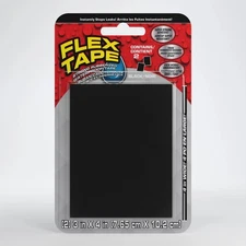 (2) Flex Tape Mini Repair Tape - Black, 2ct 3x4-Inch