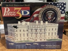 The White House - Puzz 3D  443 Pc Jigsaw - 1995 Milton Bradley New/Sealed