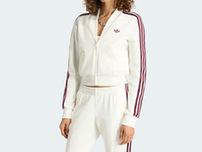 adidas Women's Originals V-NECK SUPERSTAR TRACK TOP Off White