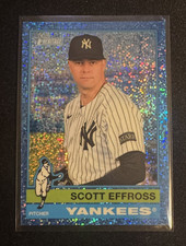 2025 Topps Heritage High Number #636 Scott Effross Blue Sparkle New York Yankees