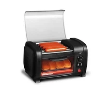  EHD-051B Hot Dog Toaster Oven, 30-Min Timer, Stainless Steel 4 Bun 2021 Model
