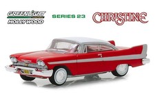 CHRISTINE MACCHINA INFERNALE Modello Auto 1/64 8cm PLYMOUTH FURY Vetri Chiari