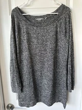 Athleta Luxe Pose Lightweight Top Heathered Gray Size Large