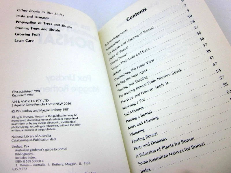 The Australian Gardener's Guide to BONSAI Lindsay Shape Prune Plant Trees Paperb - Image 4 of 4