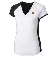 Women's Cutter & Buck Cincinnati Bengals Presley V-Neck T-Shirt  NWT L