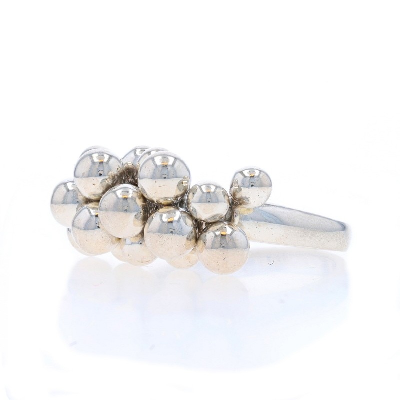 Sterling Silver Ball Dot Statement Ring - 925 Bub… - image 3