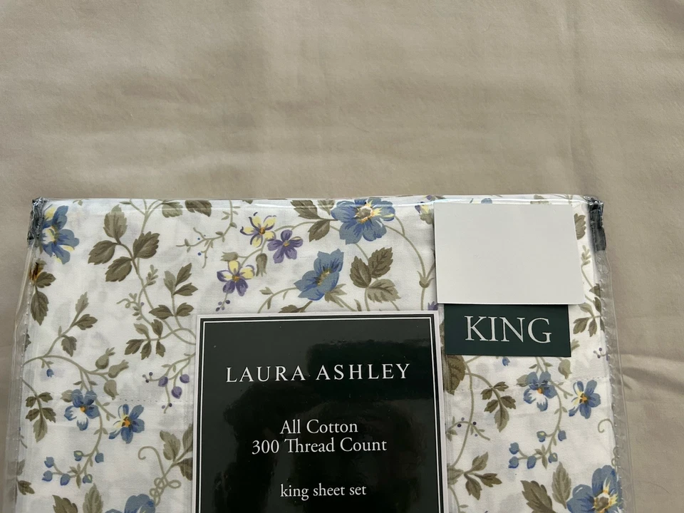 Новый 4шт Ralph Lauren королева простыни комплект цветочный весенний цветок синий, зеленый и фиолетовый - Изображение 2 из 4