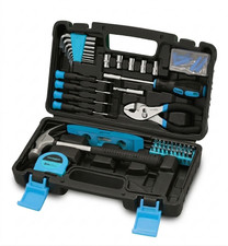 134pcs Tool Kit Set Blue Household Hand Tools Case Home Repair