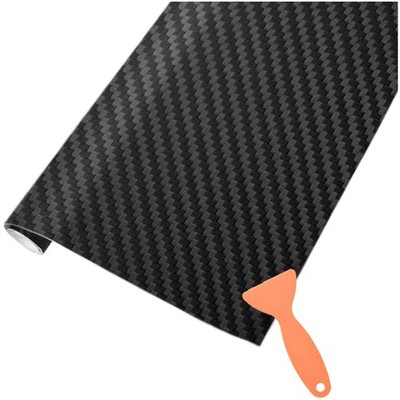 Autofolie Carbon Schwarz 1500x300mm, selbstklebend, 3D Vinyl Car Wrapping