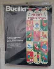 Vintage Bucilla Felt Christmas Wall Hanging Kit 48644 - Twelve Days of Christmas
