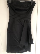 Coast strapless bandeau Bodice Wrap Mini Dress Size 8 RRP £139 satin gathered