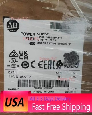AB 22C-D105A103 Power Flex 400 75HP AC Drive 22CD105A103 New IN BOX
